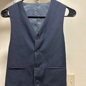 Navy Blue Button-Up Vest